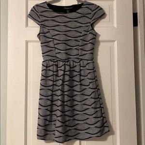 Gray and black dress